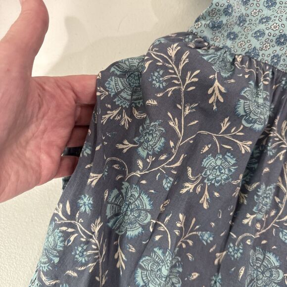 American Eagle Maxi Dress Blue Floral Tiered Women's Size XS - Picture 14 of 15